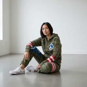 Very Rare Aviator Nation Peace Warrior Camouflage Set